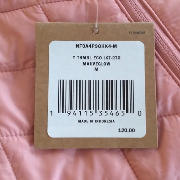 🆕 The North Face Youth Kids Thermoball ECO FZ Lightweight Jacket, MD-Mauve Glow - Picture 3 of 8
